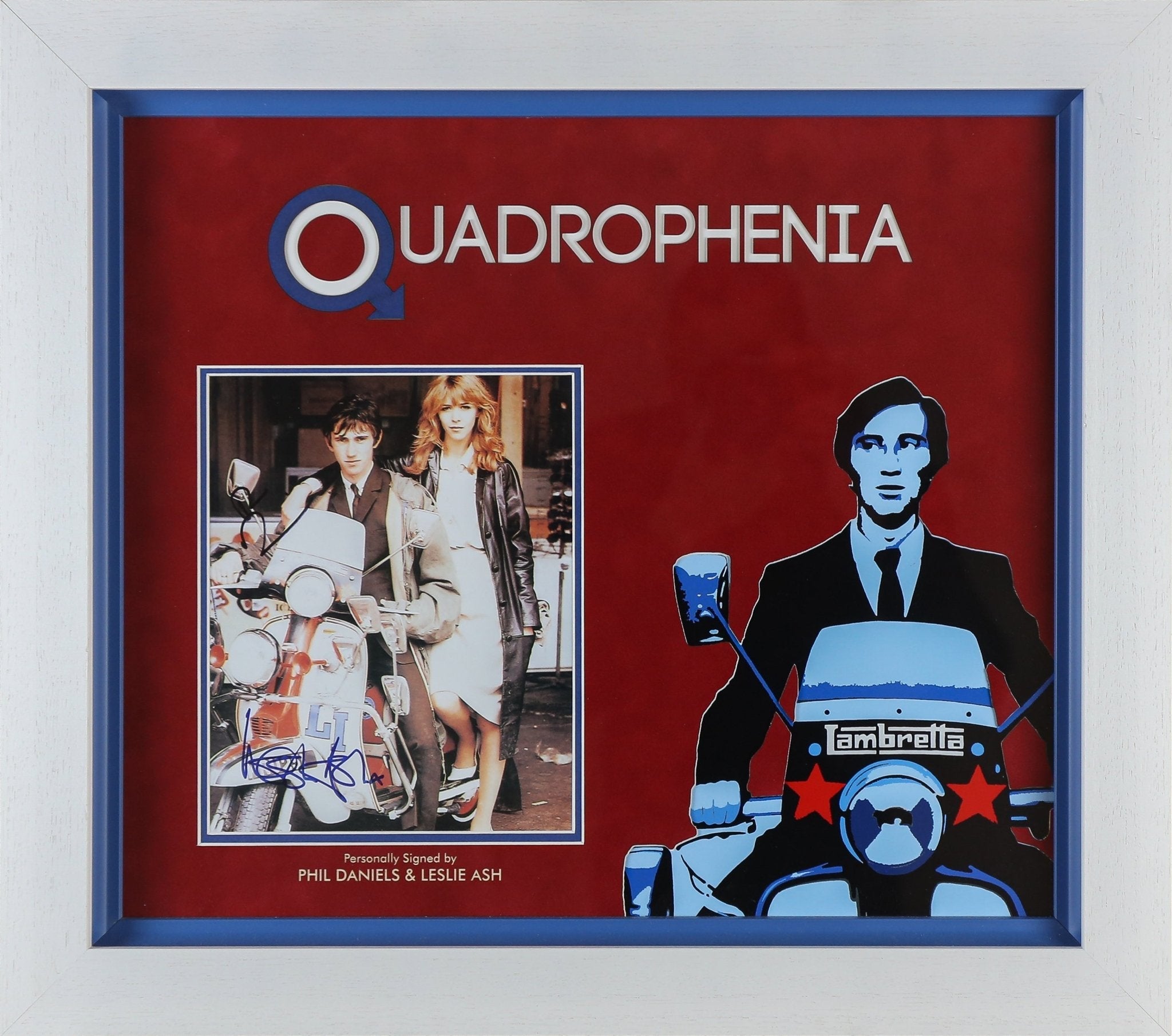 Phil Daniels and Lesley Ash Signed Quadrophenia 12x8 Photograph Framed Display - Memorabilia Framers Shop